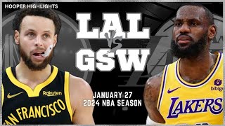 Los Angeles Lakers vs Golden State Warriors Full Game Highlights | Jan 27 | 2024 NBA Season