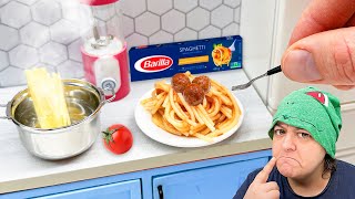 REAL Miniature Cooking World's TINIEST Spaghetti in Mini Kitchen