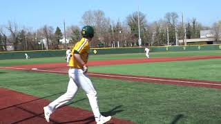 Shane Panzini smokes a long single off the wall