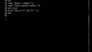 Simple GW-Basic Program for Beginners.