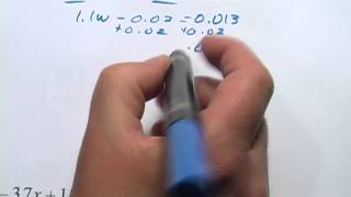 Simplifying Decimal Equations