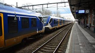 Station Dieren, doorkomst testrit CAF SNG 2701, 2702 en 2301 -  12 maart 2018