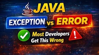 Exception vs Error in Java – Most Developers Get This Wrong? #java
