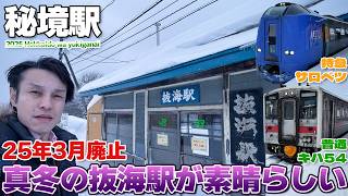 【北海道:04】最北の秘境駅・抜海駅を雪の日に利用したら雰囲気が最高すぎた。特急サロベツ / 稚内→旭川 キハ261系0番台