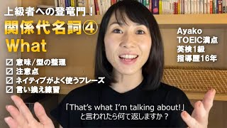 上級者への登竜門！関係代名詞④What