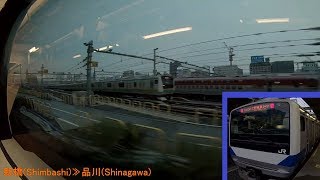 「(特別快速)常磐線」[超広角]車窓[右斜](土浦－品川)「E531系」[字幕][1440p]JR Joban Line[Fisheye]2018.11