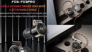 FiiO FD3 FD3 Pro Earphone IEM Debuts with a 12mm DLC Dynamic Driver designed for Audiophiles