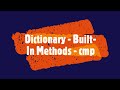 PYTHON - Dictionary - Built-In Methods - cmp #viral#viralvideo #viralvideos #dictionaries