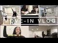 MOVE-IN VLOG| first apartment + luxury apartment tour + unpack with me