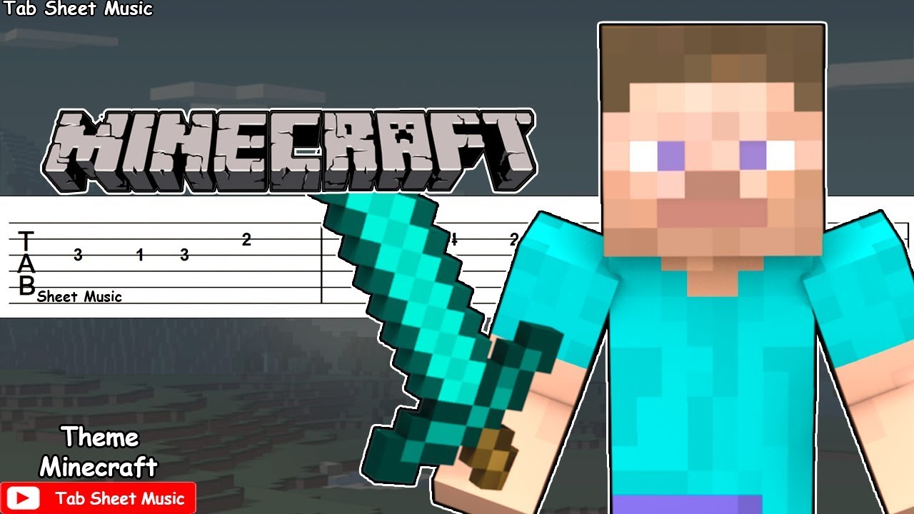 Minecraft Theme Calm 1 Guitar Tutorial Youtube