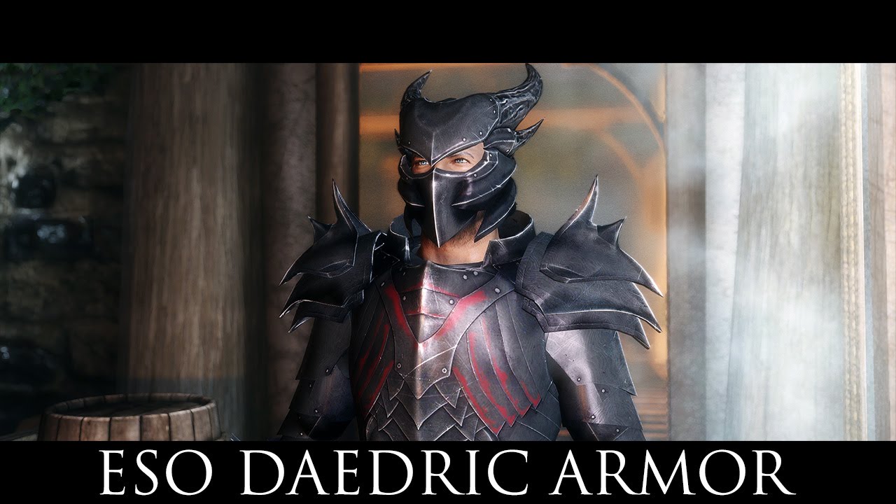 TES V - Skyrim Mods: ESO Daedric Armor By NewerMind43 - YouTube