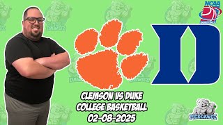 Clemson vs Duke 2/8/25 Free College Basketball Picks and Predictions | NCAAB Pick