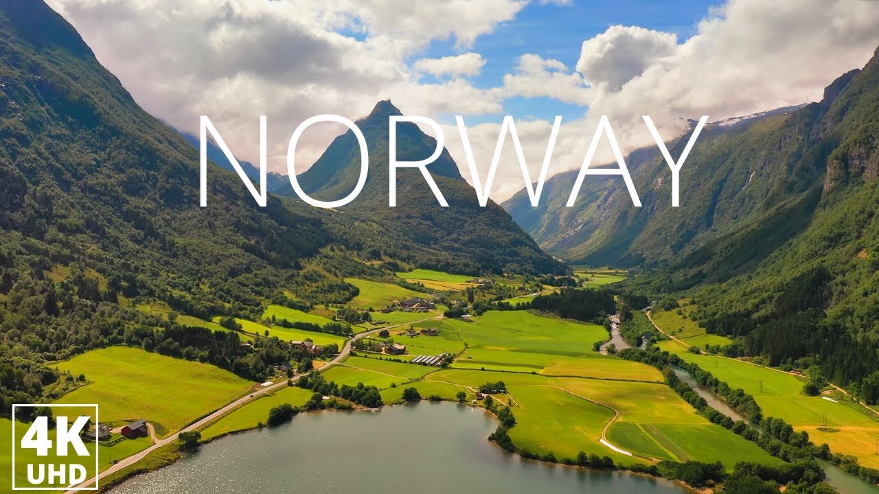 Norway 4k Ultra Hd Scenic Landscape View Aerial Drone Footage