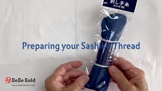 Preparing Sashiko Thread