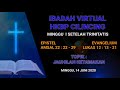 IBADAH VIRTUAL HKBP CILINCING 14 JUNI 2020 ( MINGGU I SETELAH TRINITATIS )