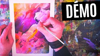 Démo peinture acrylique : Peinture abstraite / Peinture au couteau avec des ombres