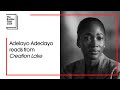 Adelayo Adedayo read from ‘Creation Lake’ | The Booker Prize