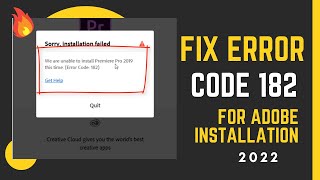 How to Fix Error Code 182 for All Adobe Installation 🔥 Adobe Installation Error Solution