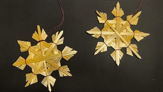 Straw star instructions | Christmas stars made from straw | Make your own Christmas decorations 🎄