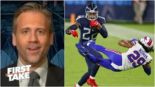 First Take reacts to Derrick Henry sending Josh Norman flying with a stiff arm