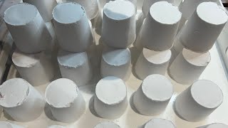 Baking soda cups | crunchy | powdery | satisfying | asmr sounds | relaxing | calming