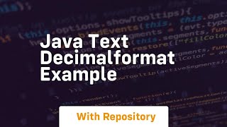 java text decimalformat example