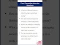 Important Cloud Computing Interview Questions | Interview Preparation #cloudcomputing