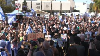 Israelis in Tel Aviv celebrate handover of three Israeli hostages in Gaza | AFP