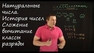 Теория. Натуральные числа. Сложение и вычитание. Классы и разряды. История чисел. (1-5 класс)