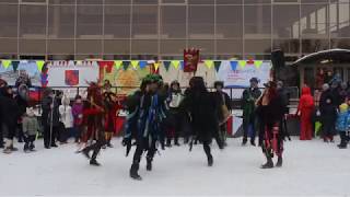 Happy Kelpie Morris dance Brimfield (Border morris dance) at Maslenitsa in Tsarskoye Selo, Pushkin