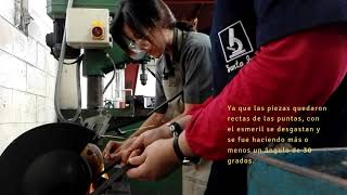 Proceso de realización de macetero en metal