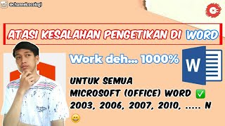 Cara koreksi otomatis ejaan secara langsung di word, kesalahan pengetikan - typo di microsoft word