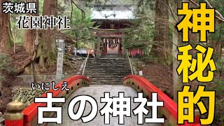 【花園神社】美しい雨の景色　神秘的な神社と清流 古の森