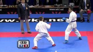 Dimitrios Triantafilly vs. Hamed Ziksari :: WKF Male Kumite Final -67kg :: Belgrade 2010