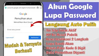 Cara Memulihkan Akun Google Lupa Sandi 2024 | Akun Google Lupa Password