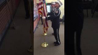 Honor Guard Training - Posting Colors for Fire & Police HG
