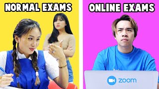 Students in Online Exams vs Normal Exams