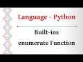 Language Tamil - Python Builtins - Function Enumerate