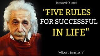 5 Rules For Successful In Life By Albert Einstein||Success With Quotes||