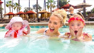 Baby Posie's First Time Swimming!!! CUTEST REACTION