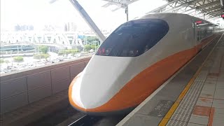 台灣高鐵台中站9:20分拍攝0113次南港發車經由西部幹線開往左營的TR04編組台灣高鐵700T型高鐵列車