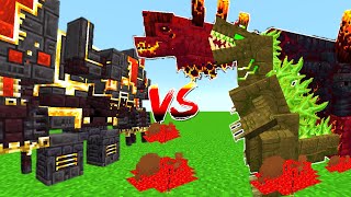 NEW REWORK NETHERITE MONSTROSITY VS ALEX'S CAVES BOSSES - MINECRAFT