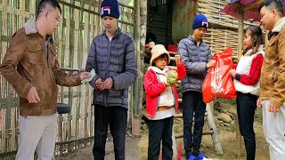 Two orphans just received Tet gifts. Just received money from benefactors.