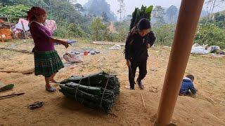 Mother and daughter go to exchange dong leaves for rice#youtubeshorts