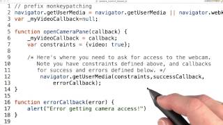 Webcam access - Mobile Web Development
