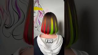 The Girl has 🎨 Incredibly Colorful Hair! #hair #color