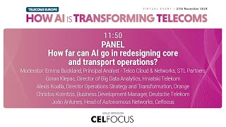 PANEL: How far can AI go in redesigning core and transport operations?