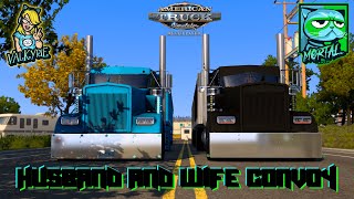 Husband & Wife Convoy. | Jon Ruda's Updated W900 | ZeeMod's NEW CAT 3406B & KW Effects Pack | ATS