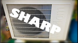 【SHARP】シャープ製の古い室外機 old SHARP outdoor unit