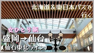 【鉄道旅】【vlog】女一人旅・北海道＆東日本パスで行く盛岡から仙台（奥松島）【2019年3月】東北本線/仙石線//仙石東北ライン/ラーメン/牛タン